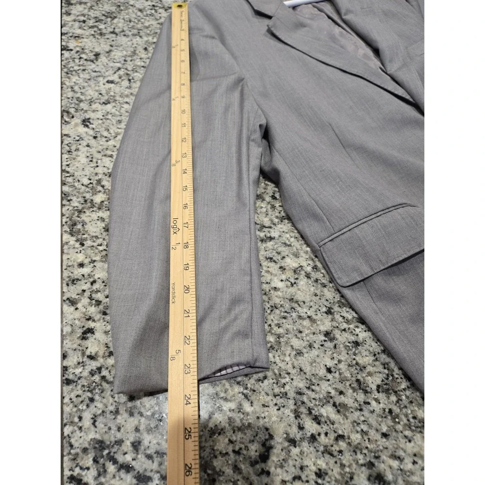 Perry Ellis Suit Jacket Gray 50 L Poly Blend
